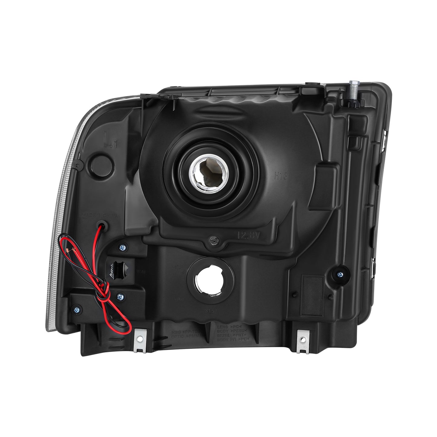 FAROS 05-07 FORD F-250, F-350, F-450, F-550 2/4-DOOR SUPER DUTY - H13 LOW BEAM / HIGH BEAM - LED - CHROME HOUSING / CLEAR CORNER