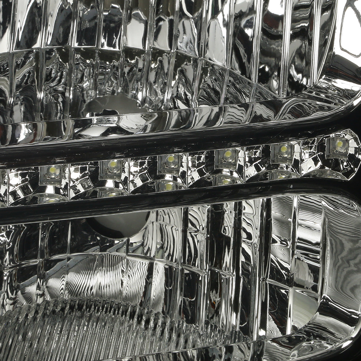 FAROS 05-07 FORD F-250, F-350, F-450, F-550 2/4-DOOR SUPER DUTY - H13 LOW BEAM / HIGH BEAM - LED - SMOKE HOUSING / AMBER CORNER