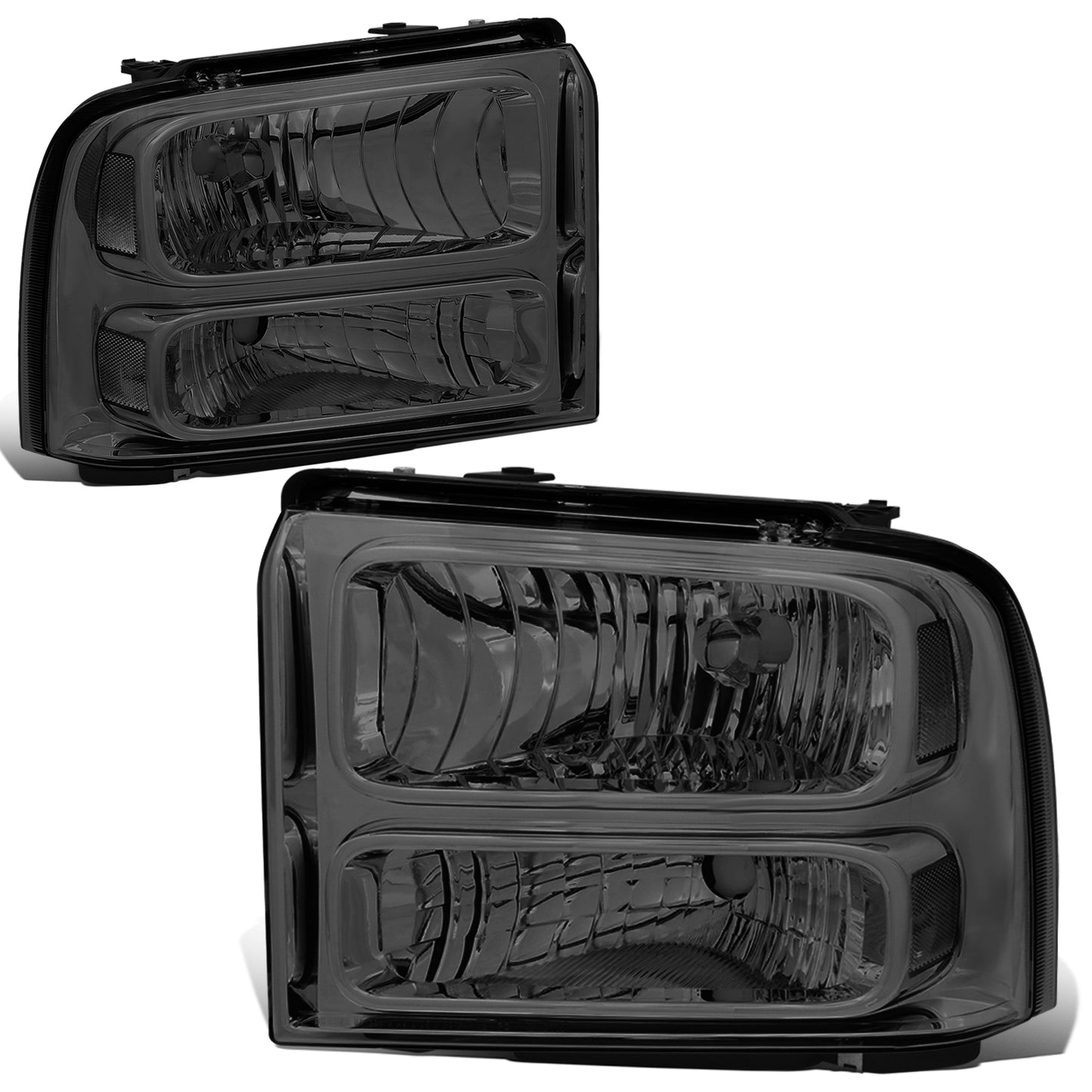 FAROS 05-07 FORD F-250, F-350, F-450, F-550 2/4-DOOR SUPER DUTY - H13 LOW BEAM / HIGH BEAM - SMOKE HOUSING / CLEAR CORNER