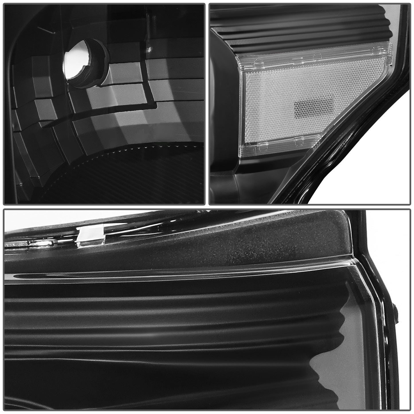 FAROS 11-16 FORD F-250, F-350, F-450, F-550 - SUPER DUTY 2/4-DOOR - H13 LOW BEAM / HIGH BEAM - BLACK HOUSING / CLEAR CORNER