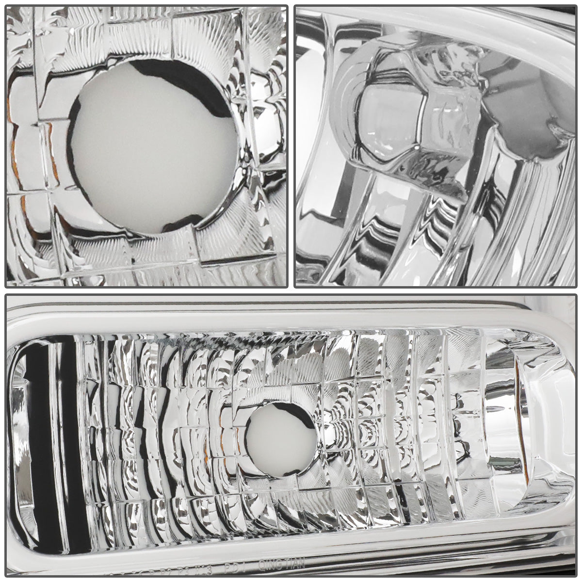 FAROS 05-07 FORD F-250, F-350, F-450, F-550 - SUPER DUTY 2/4-DOOR - H13 LOW BEAM / HIGH BEAM - CHROME HOUSING / AMBER CORNER