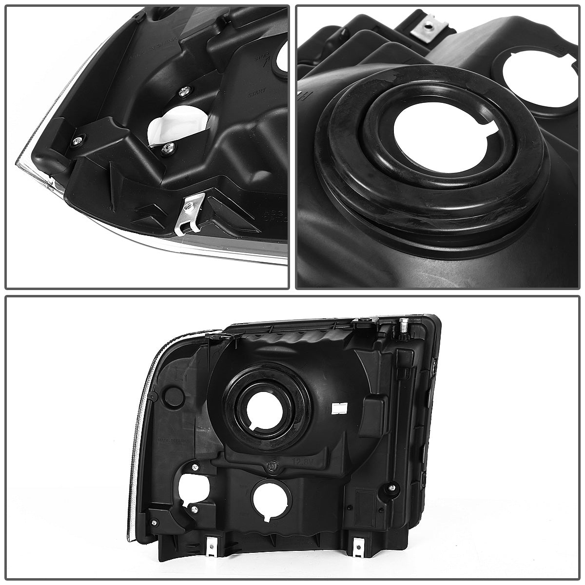 FAROS 05-07 FORD F-250, F-350, F-450, F-550 - SUPER DUTY 2/4-DOOR - H13 LOW BEAM / HIGH BEAM - SMOKE HOUSING / AMBER CORNER