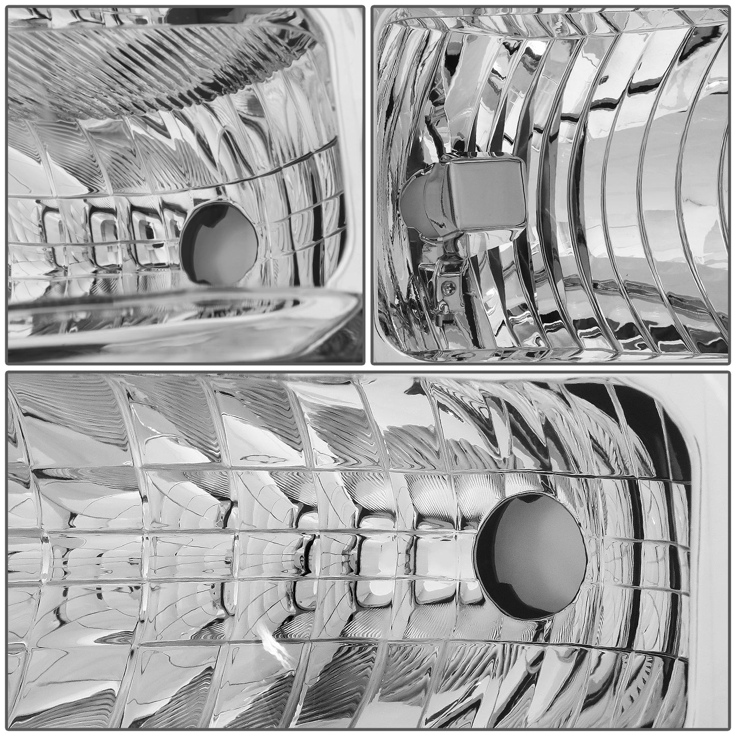 FAROS 08-10 FORD F-250, F-350, F-450, F-550 - SUPER DUTY 2/4-DOOR - H13 LOW BEAM / HIGH BEAM - CHROME HOUSING / CLEAR CORNER