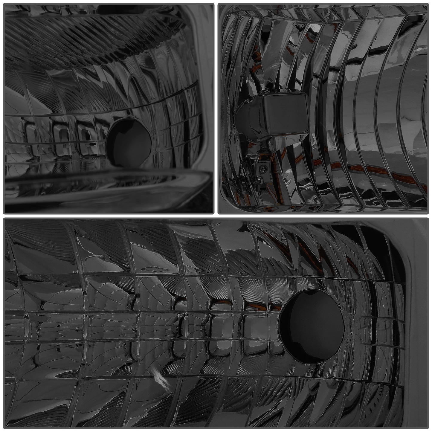 FAROS 08-10 FORD F-250, F-350, F-450, F-550 - SUPER DUTY 2/4-DOOR - H13 LOW BEAM / HIGH BEAM - SMOKE HOUSING / AMBER CORNER