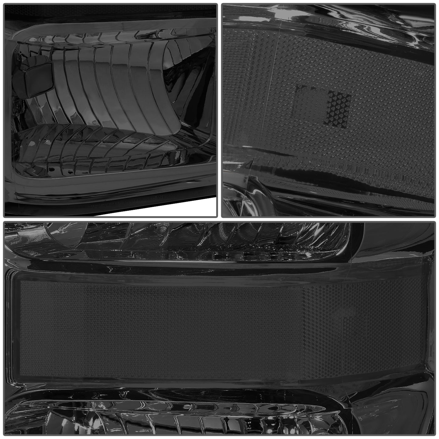 FAROS 08-10 FORD F-250, F-350, F-450, F-550 - SUPER DUTY 2/4-DOOR - H13 LOW BEAM / HIGH BEAM - SMOKE HOUSING / CLEAR CORNER