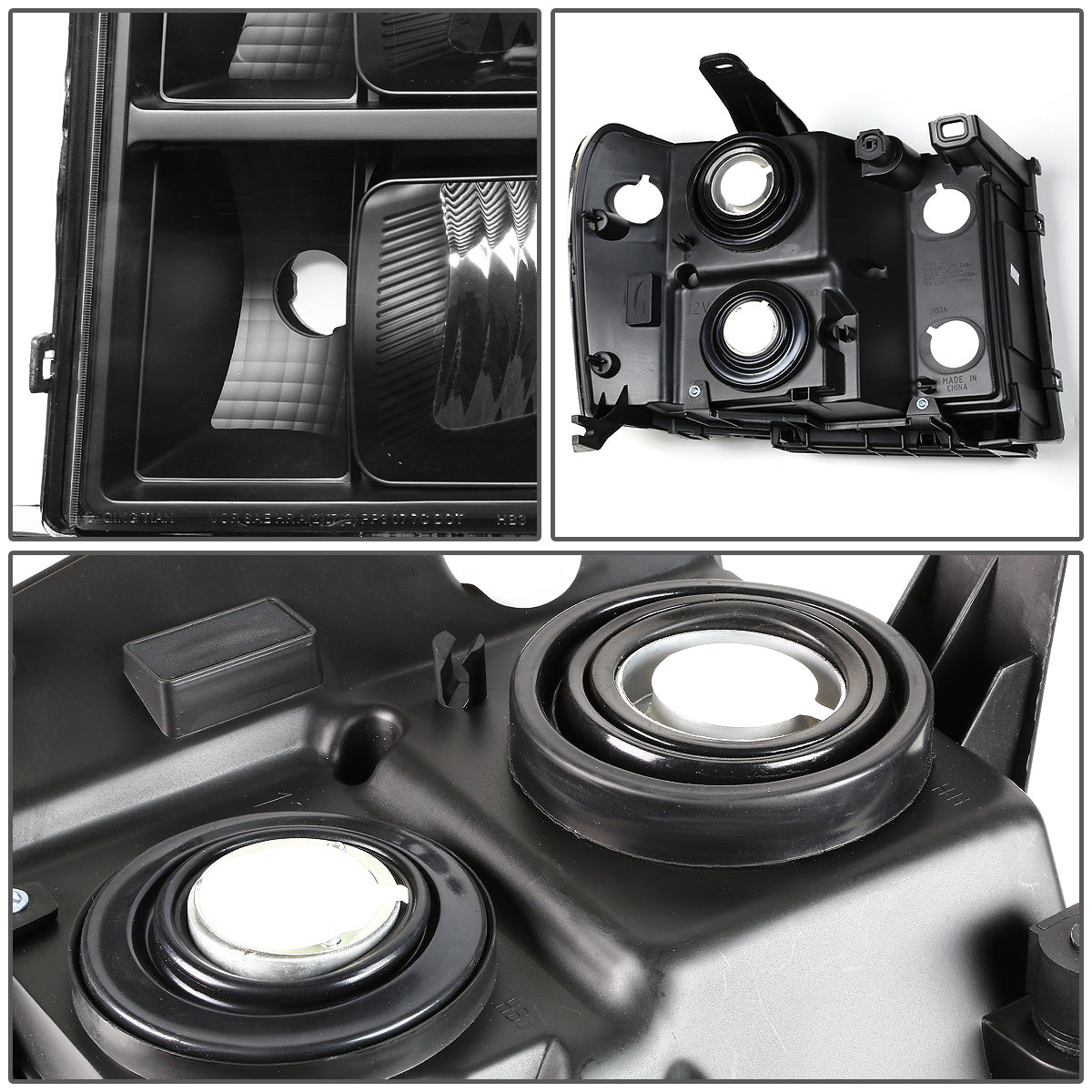 FAROS 07-13 GMC SIERRA 1500 / 07-14 GMC SIERRA 2500, 3500 2/4-DOOR - H11 LOW BEAM / 9005 HIGH BEAM - BLACK HOUSING / AMBER CORNER