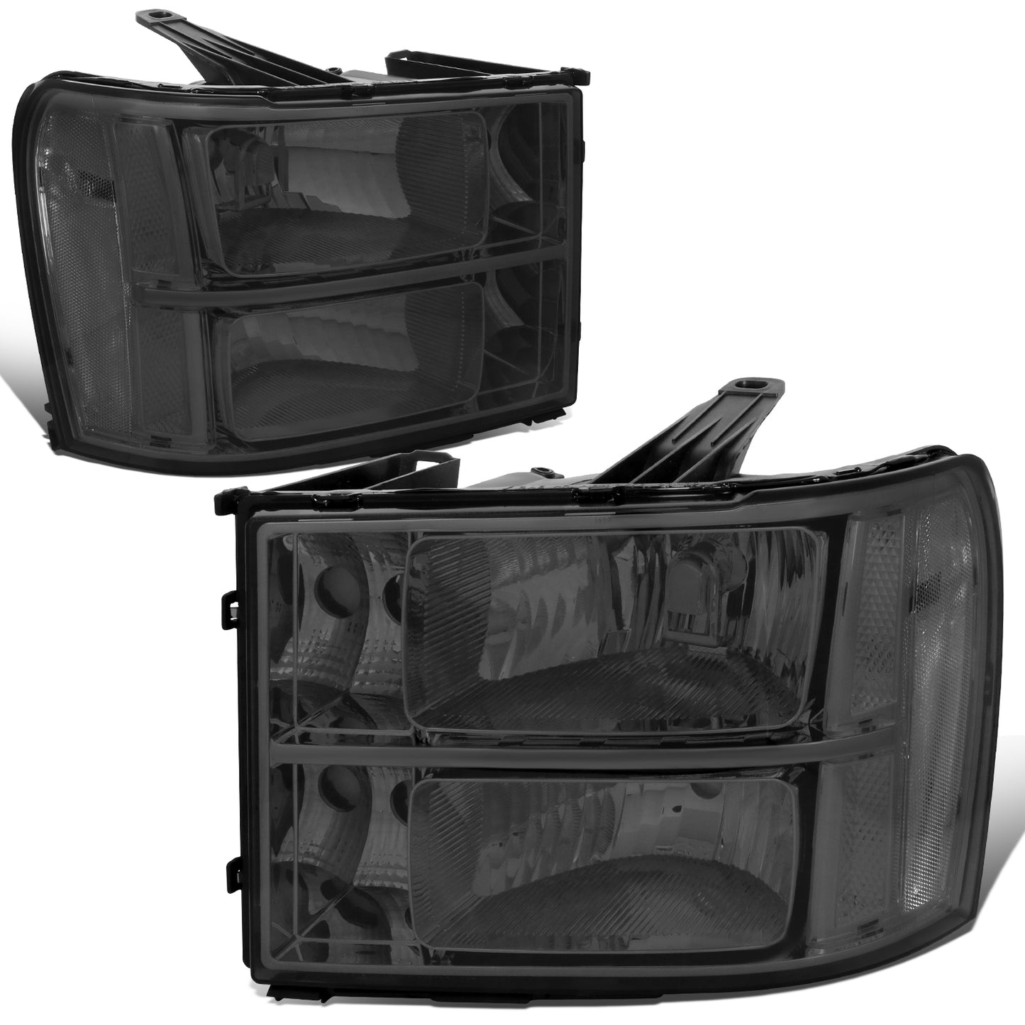 FAROS 07-13 GMC SIERRA 1500 / 07-14 GMC SIERRA 2500, 3500 2/4-DOOR - H11 LOW BEAM / 9005 HIGH BEAM - SMOKE HOUSING / CLEAR CORNER