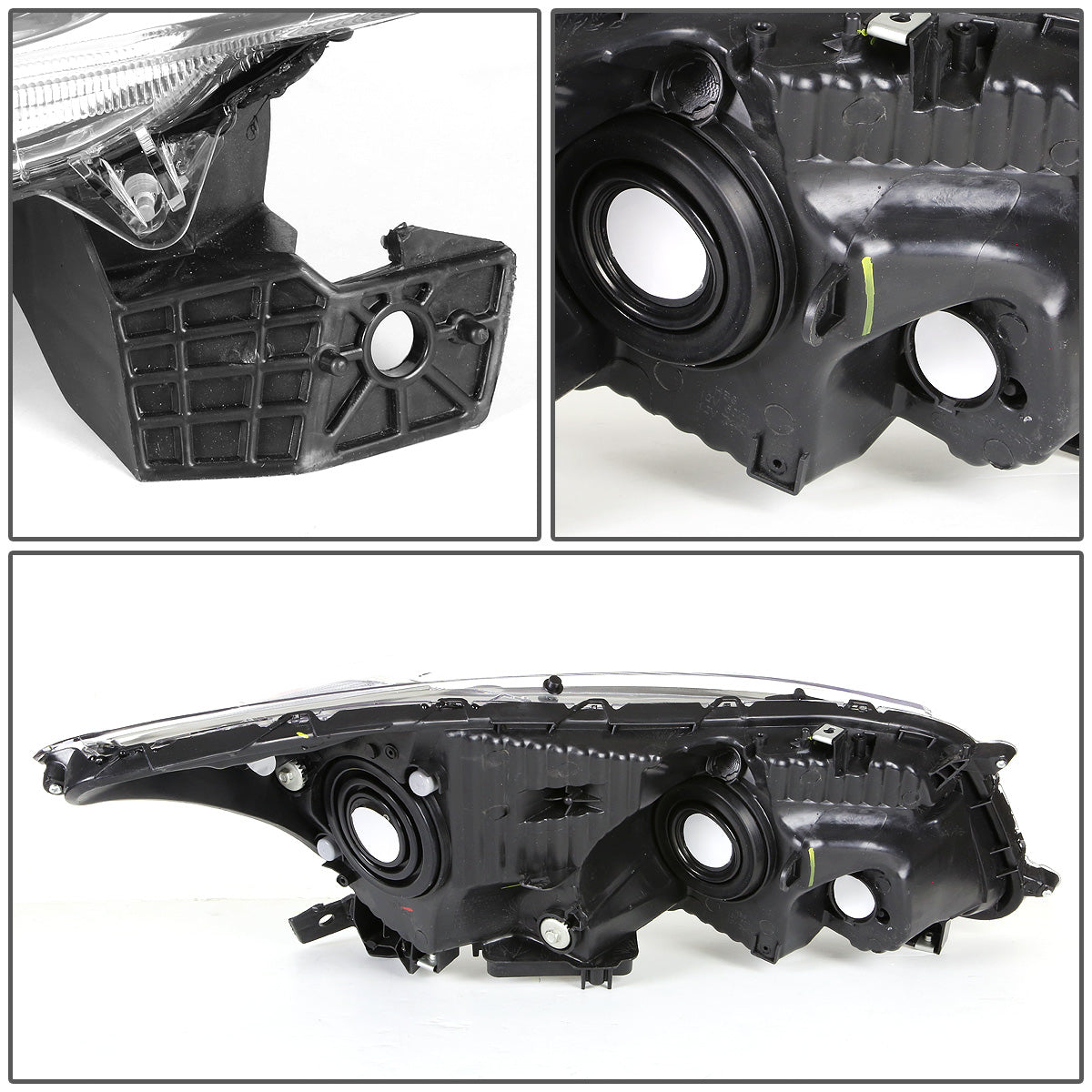 FAROS 08-12 HONDA ACCORD 4-DOOR - 9006 LOW BEAM / 9005 HIGH BEAM - BLACK HOUSING / AMBER CORNER