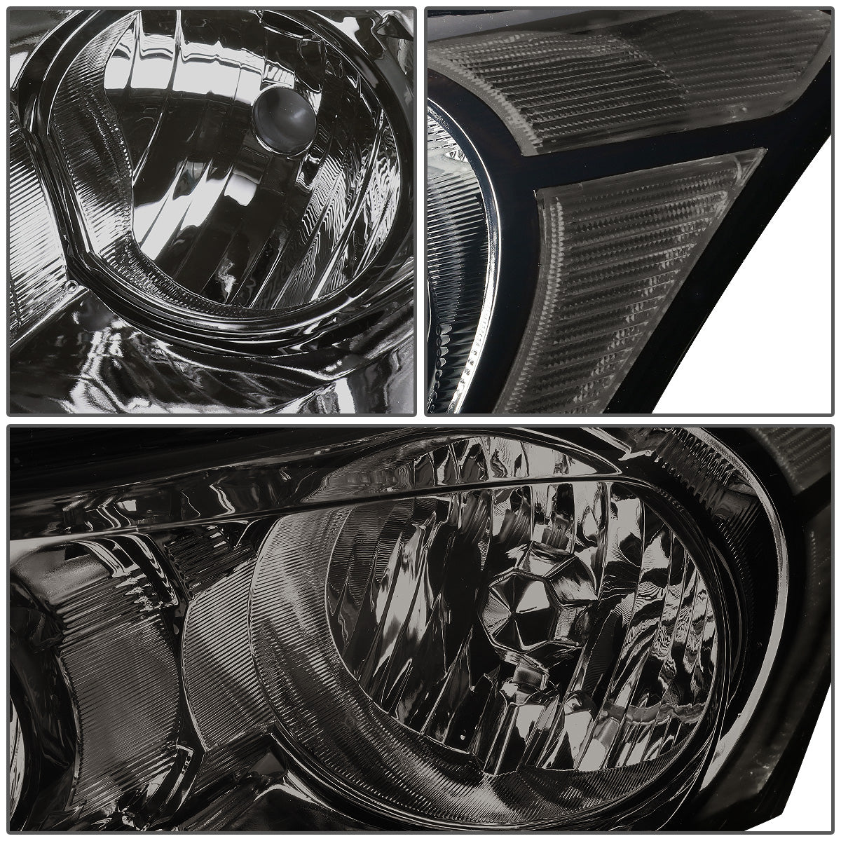 FAROS 08-12 HONDA ACCORD 4-DOOR - 9006 LOW BEAM / 9005 HIGH BEAM - SMOKE HOUSING / CLEAR CORNER