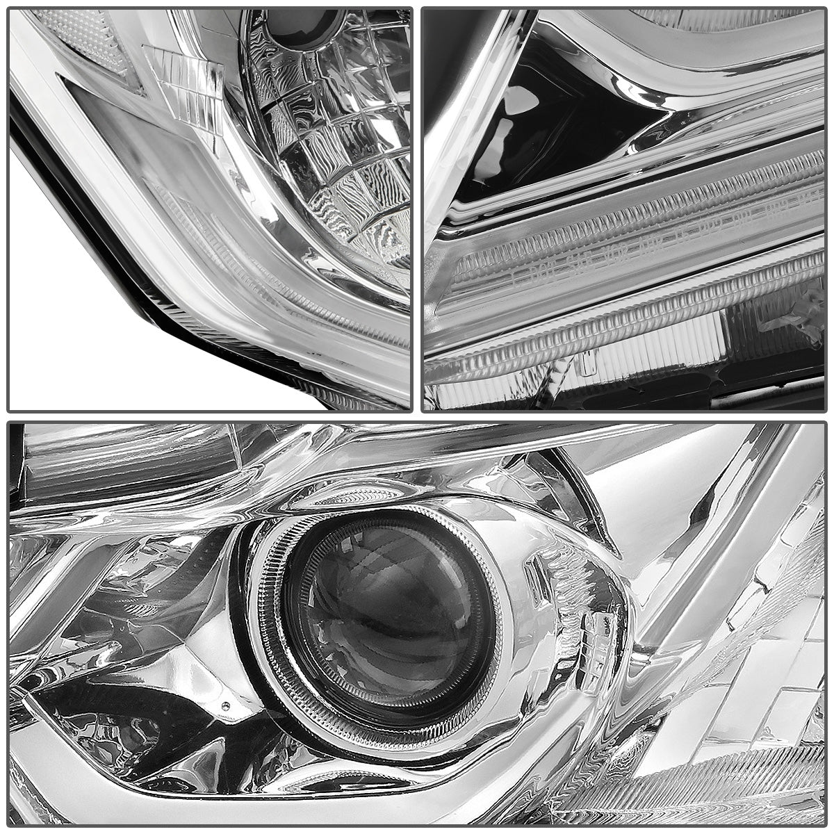 FAROS 16-17 HONDA ACCORD SEDAN - FITS EX, EX-L, SE SPORT MODELS WITH HALOGEN HEADLIGHTS & LED DRL - PROJECTOR - H11 LOW / 9005 HIGH / 7444NA SIGNAL - CHROME HOUSING / CLEAR CORNER