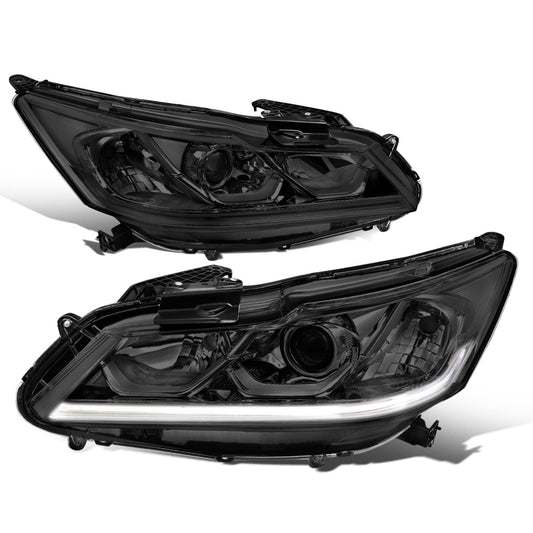 FAROS 16-17 HONDA ACCORD SEDAN - FITS EX, EX-L, SE SPORT MODELS WITH HALOGEN HEADLIGHTS & LED DRL - PROJECTOR - H11 LOW / 9005 HIGH / 7444NA SIGNAL - SMOKE HOUSING / CLEAR CORNER