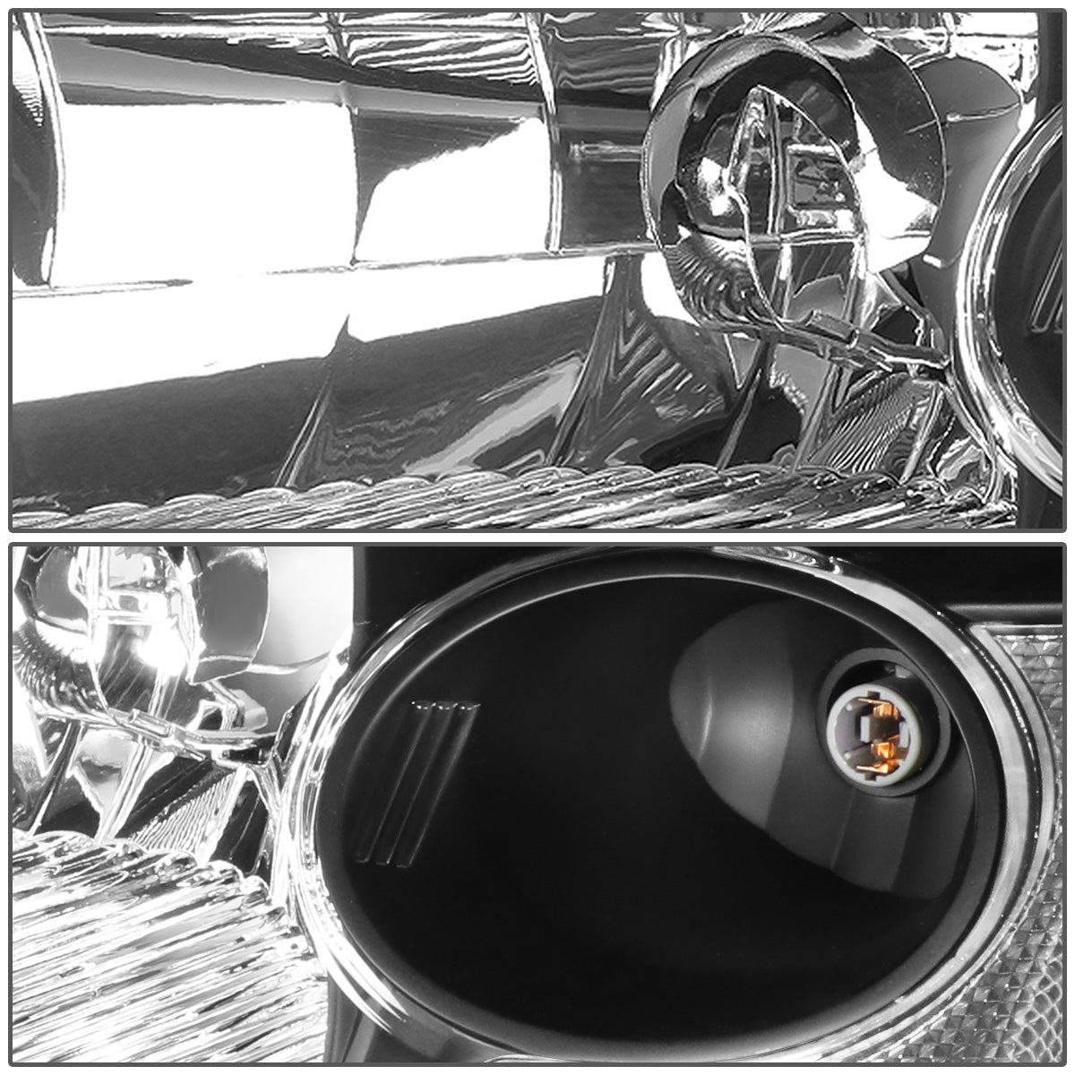 FAROS 01-03 HONDA CIVIC 2/4-DOOR - H4 LOW BEAM / HIGH BEAM - BLACK HOUSING / CLEAR CORNER