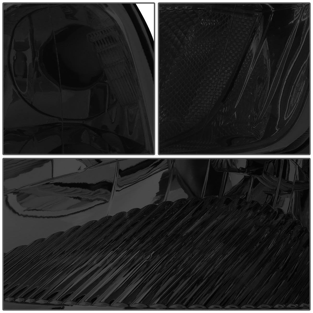 FAROS 01-03 HONDA CIVIC 2/4-DOOR - H4 LOW BEAM / HIGH BEAM - SMOKE HOUSING / CLEAR CORNER