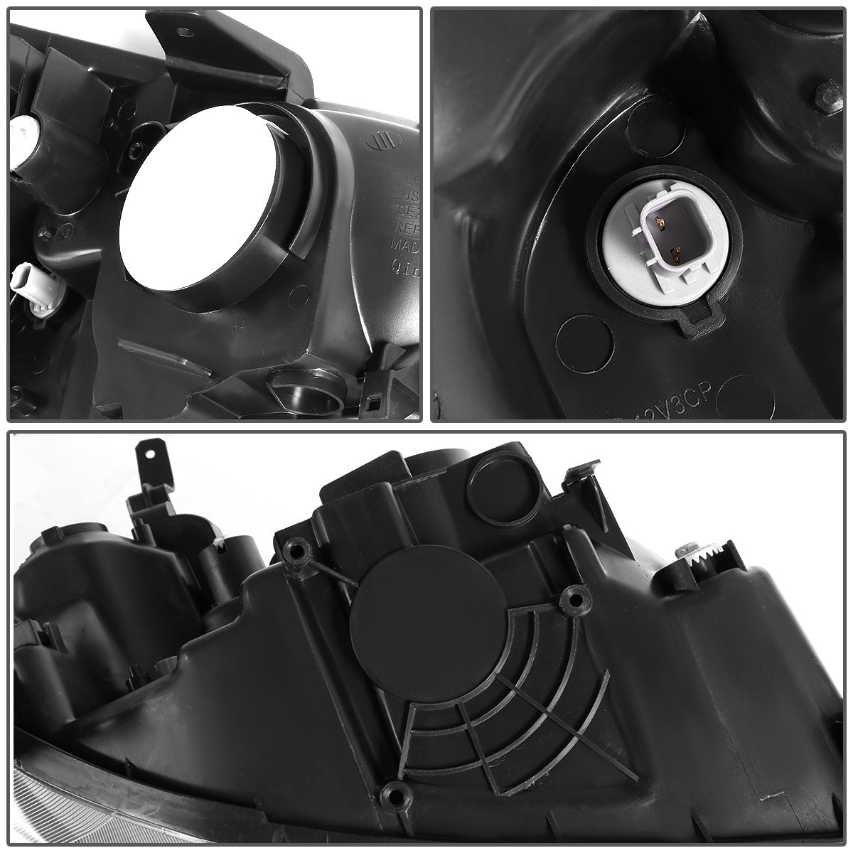 FAROS 01-03 HONDA CIVIC 2/4-DOOR - H4 LOW BEAM / HIGH BEAM - SMOKE HOUSING / CLEAR CORNER