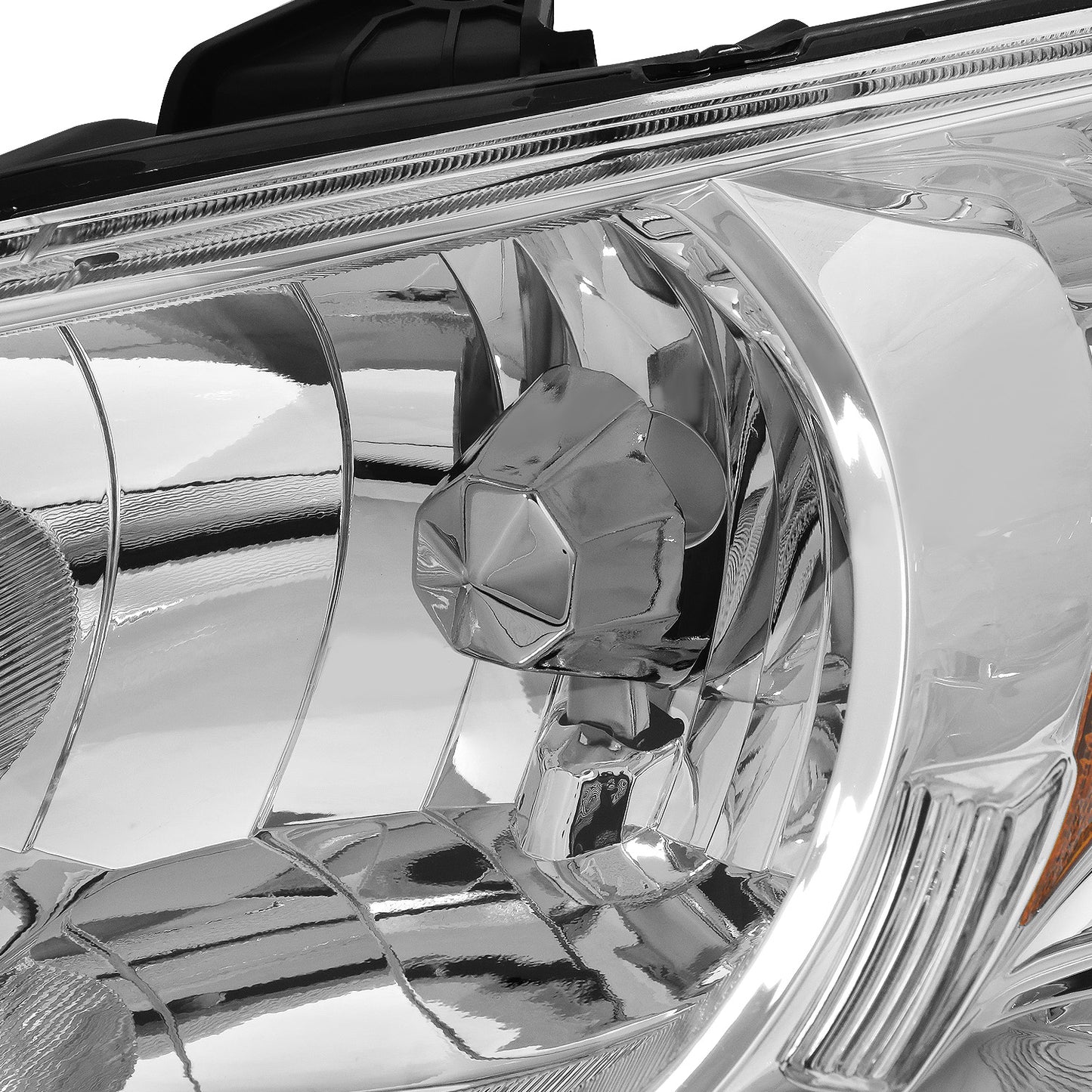 FAROS 04-05 HONDA CIVIC 2/4-DOOR - DOES NOT FIT CIVIC SI 3-DOOR MODELS - OE STYLE - 9006 LOW BEAM / 9005 HIGH BEAM - CHROME HOUSING / AMBER CORNER