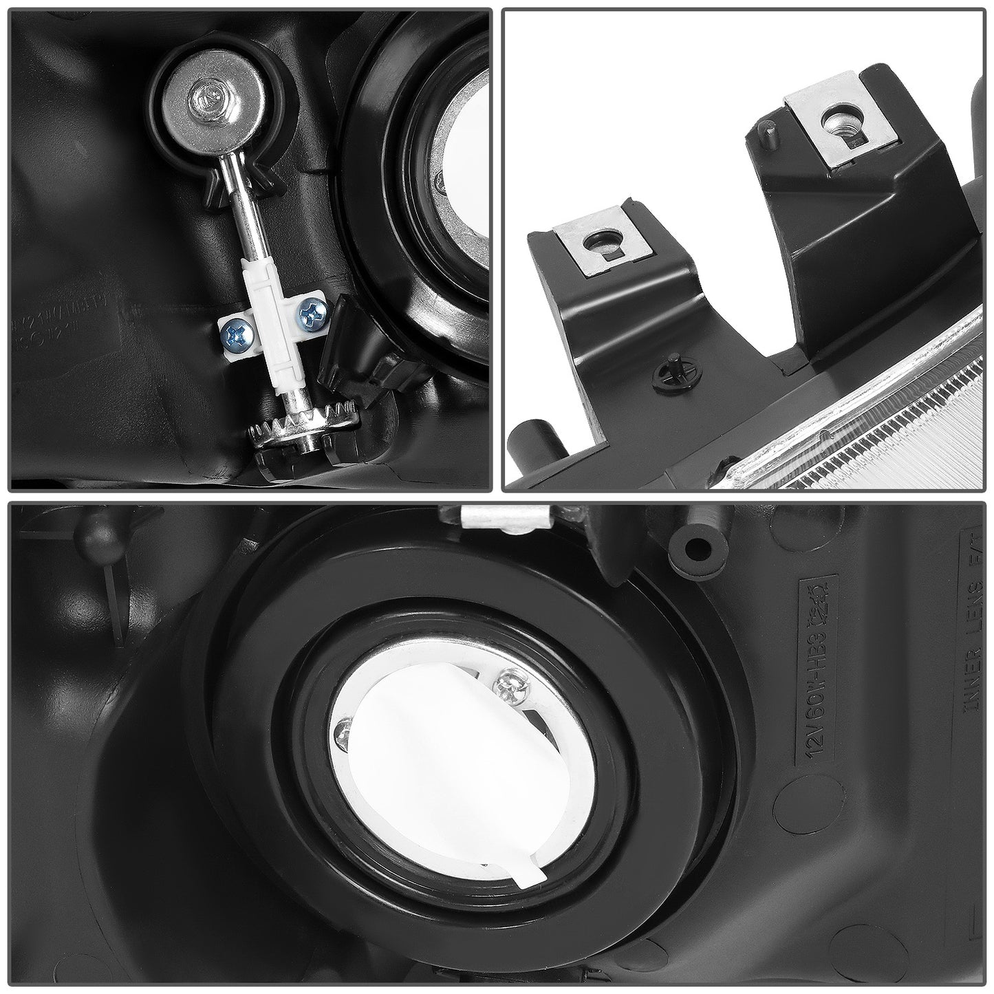 FAROS 06-09 HONDA CIVIC 4-DOOR - 9006 LOW BEAM / 9005 HIGH BEAM - CHROME HOUSING / CLEAR CORNER