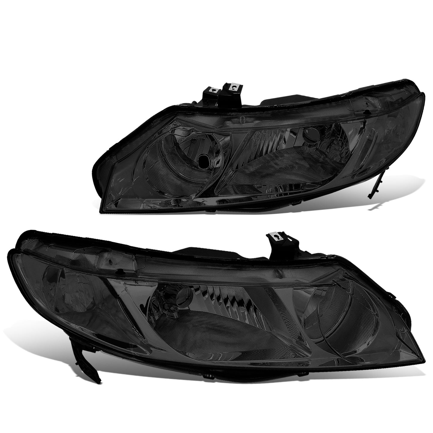 FAROS 06-09 HONDA CIVIC 4-DOOR - 9006 LOW BEAM / 9005 HIGH BEAM - SMOKE HOUSING / CLEAR CORNER