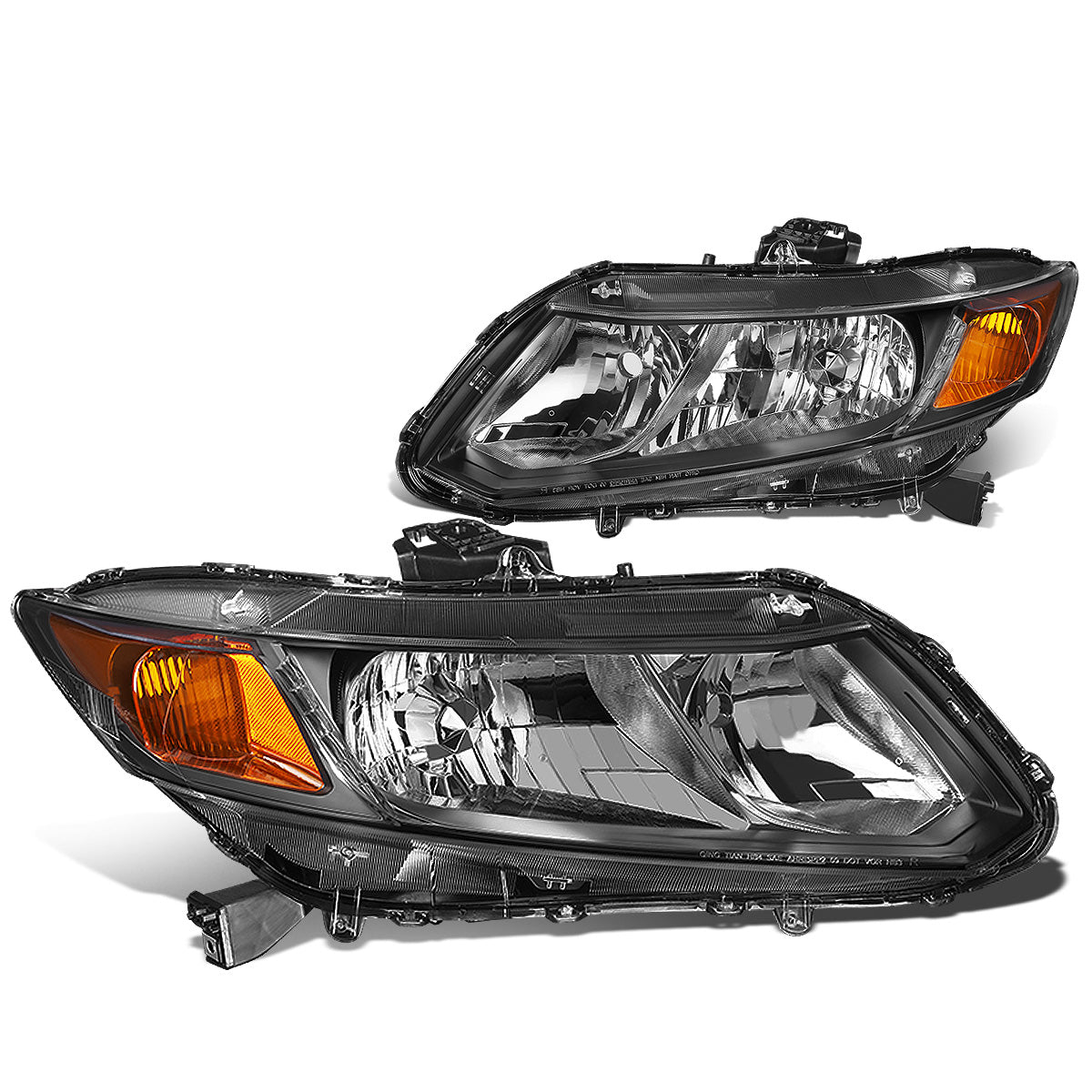 FAROS 12-15 HONDA CIVIC - 9006 LOW BEAM / 9005 HIGH BEAM - BLACK HOUSING / AMBER CORNER