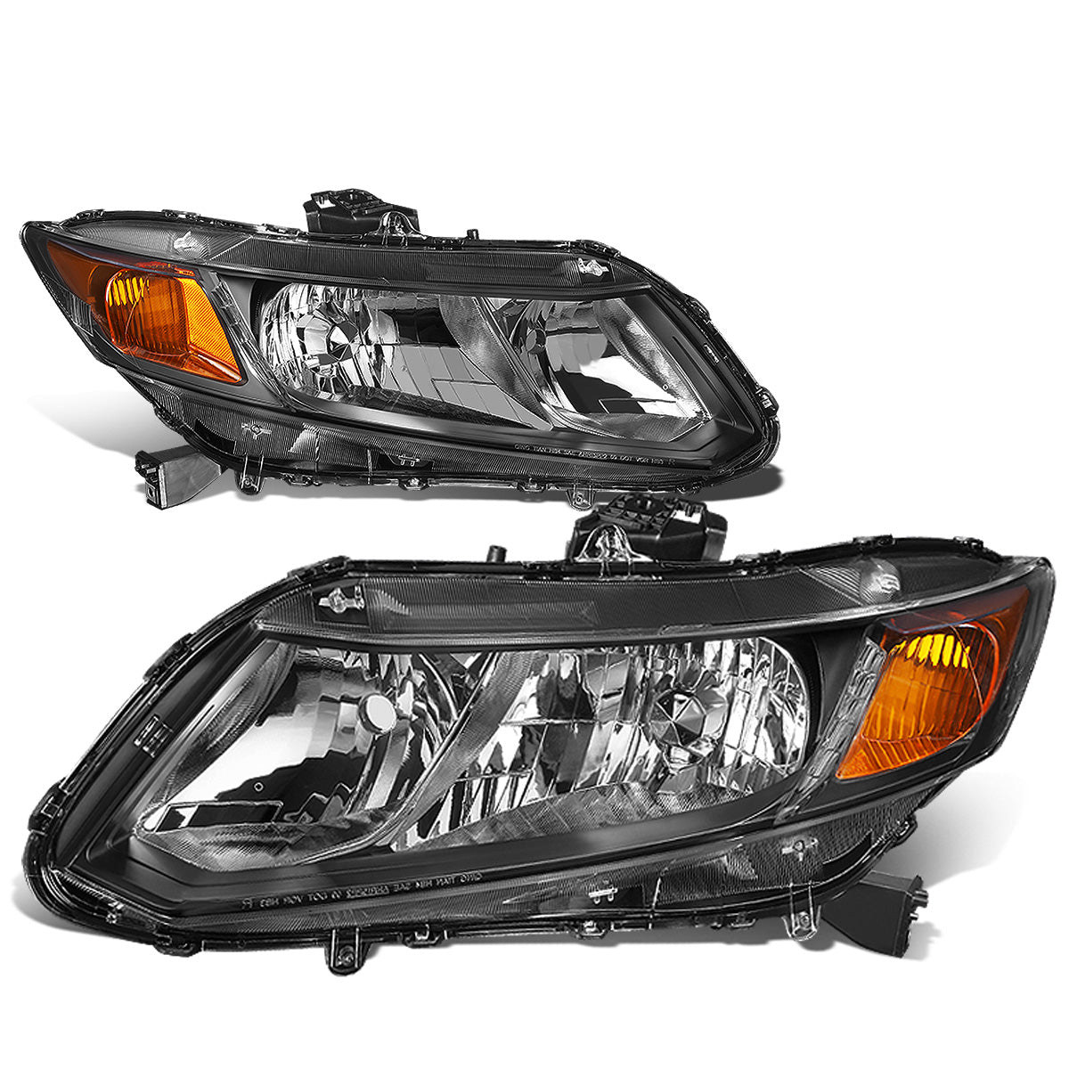 FAROS 12-15 HONDA CIVIC - 9006 LOW BEAM / 9005 HIGH BEAM - BLACK HOUSING / AMBER CORNER