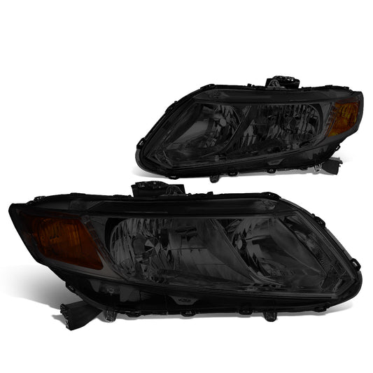 FAROS 12-15 HONDA CIVIC - 9006 LOW BEAM / 9005 HIGH BEAM - SMOKE HOUSING / AMBER CORNER