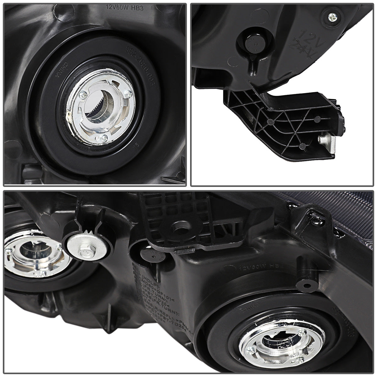 FAROS 12-15 HONDA CIVIC - 9006 LOW BEAM / 9005 HIGH BEAM - SMOKE HOUSING / AMBER CORNER