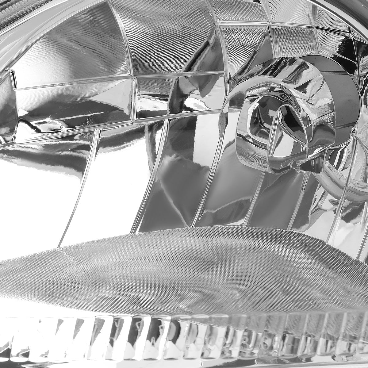 FAROS 96-98 HONDA CIVIC 2/3/4-DOOR - H4 LOW BEAM / HIGH BEAM - CHROME HOUSING / AMBER CORNER