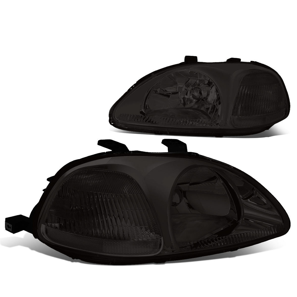 FAROS 96-98 HONDA CIVIC 2/3/4-DOOR - H4 LOW BEAM / HIGH BEAM - SMOKE HOUSING / CLEAR CORNER