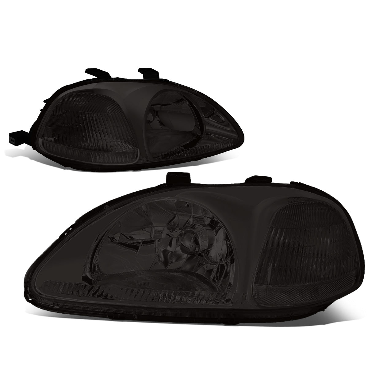 FAROS 96-98 HONDA CIVIC 2/3/4-DOOR - H4 LOW BEAM / HIGH BEAM - SMOKE HOUSING / CLEAR CORNER