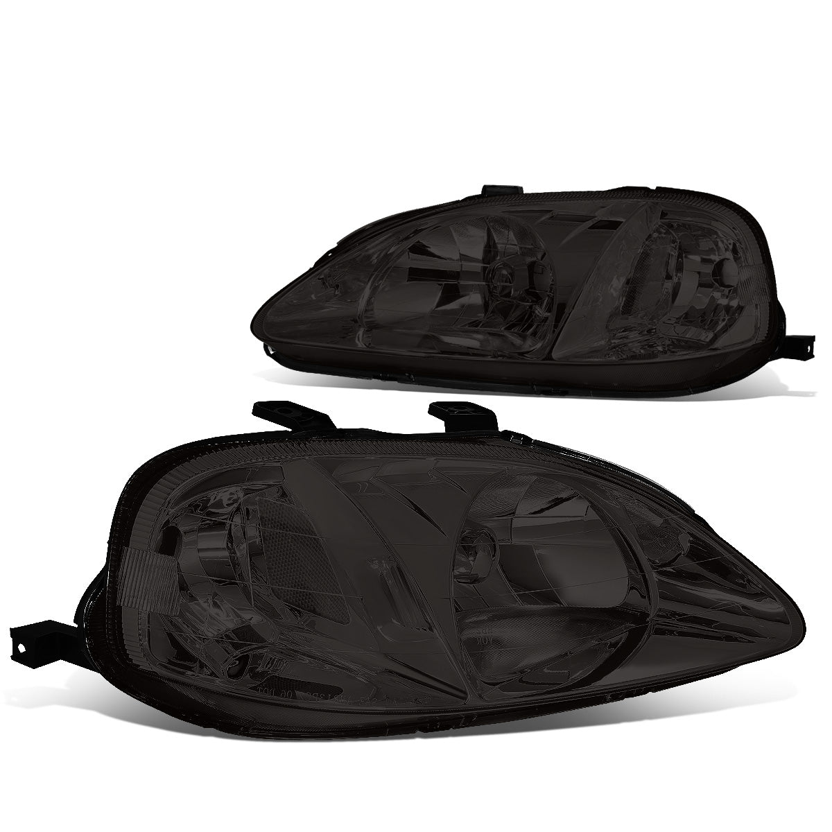 FAROS 99-00 HONDA CIVIC 2/3/4-DOOR - H4 LOW BEAM / HIGH BEAM - SMOKE HOUSING / CLEAR CORNER