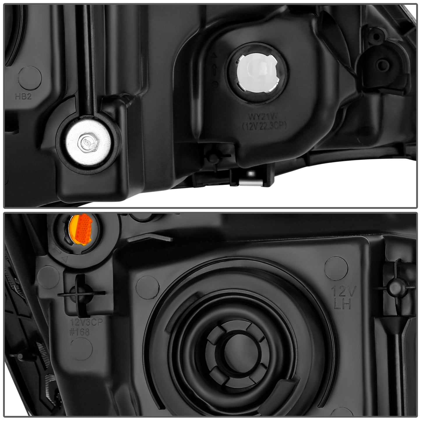 FAROS 07-11 HONDA CRV - H4 HIGH & LOW BEAM / 7440A SIGNAL / 168NA MARKER - CHROME HOUSING / AMBER CORNER