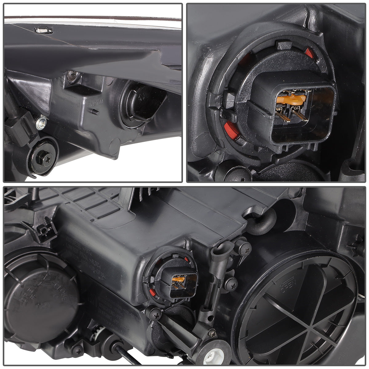 FAROS 11-13 HYUNDAI ELANTRA SEDAN - H7 LOW BEAM / H1 HIGH BEAM - BLACK HOUSING / AMBER CORNER