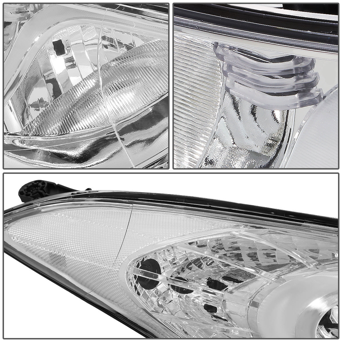 FAROS 11-13 HYUNDAI ELANTRA SEDAN - H7 LOW BEAM / H1 HIGH BEAM - CHROME HOUSING / CLEAR CORNER