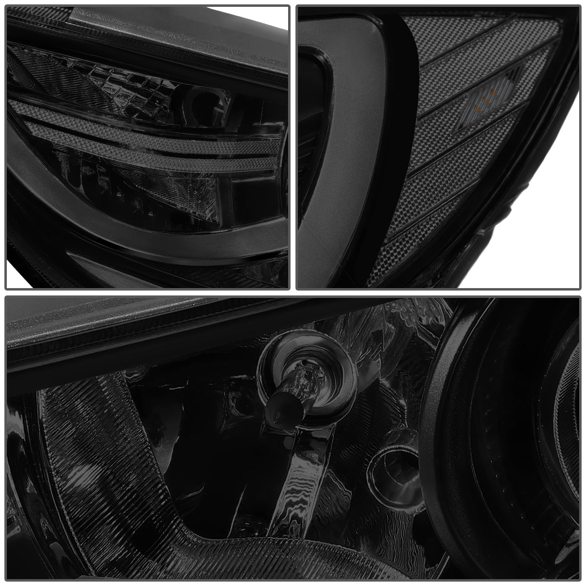 FAROS 17-18 HYUNDAI ELANTRA - PROJECTOR LOW BEAM - 9005 HIGH / H7 LOW PY21W SIGNAL - SMOKE HOUSING / CLEAR CORNER
