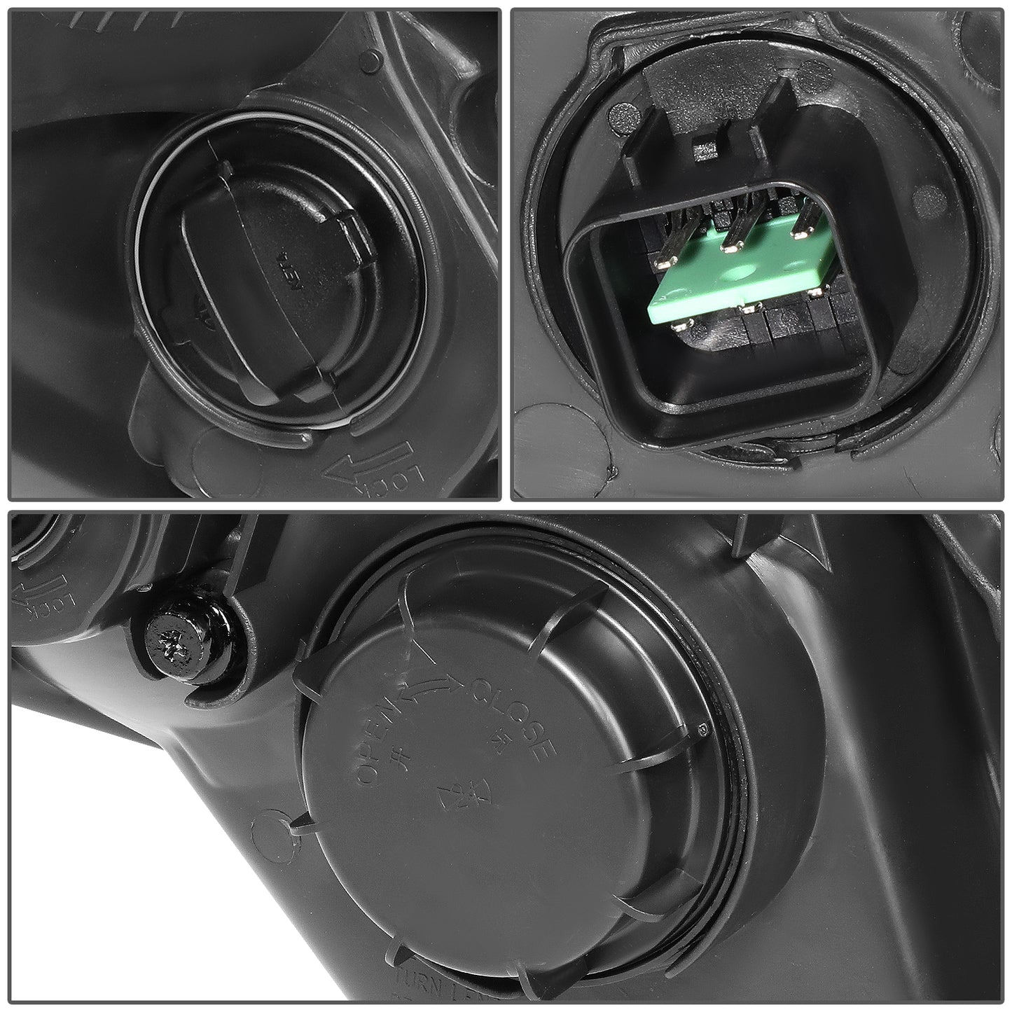 FAROS 11-14 HYUNDAI SONATA 4-DOOR - PROJECTOR - H7 LOW BEAM / HIGH BEAM - BLACK HOUSING / AMBER CORNER