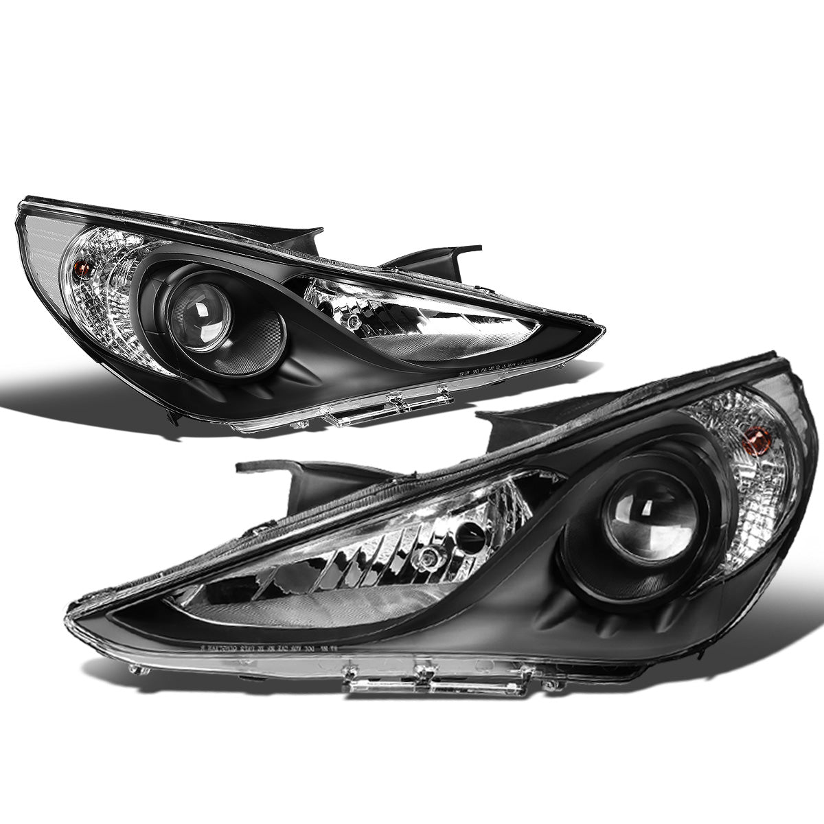 FAROS 11-14 HYUNDAI SONATA 4-DOOR - PROJECTOR - H7 LOW BEAM / HIGH BEAM - BLACK HOUSING / CLEAR CORNER