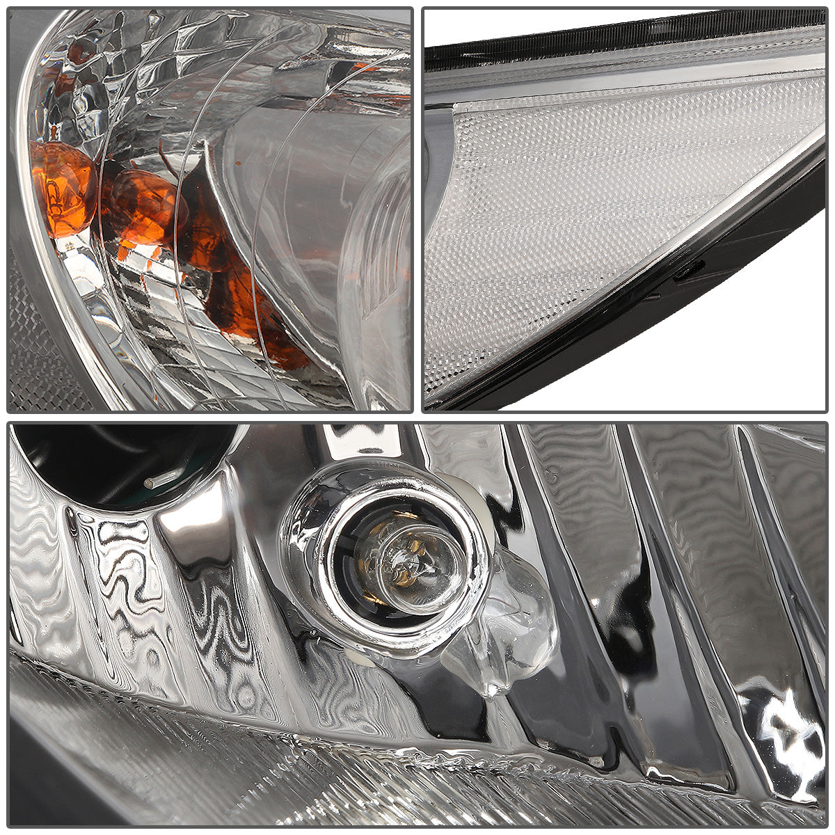 FAROS 11-14 HYUNDAI SONATA 4-DOOR - PROJECTOR - H7 LOW BEAM / HIGH BEAM - CHROME HOUSING / CLEAR CORNER