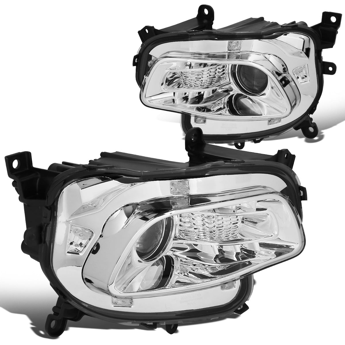 FAROS 14-18 JEEP GRAND CHEROKEE - 9012 HIR LOW BEAM / HIGH BEAM - CHROME HOUSING / CLEAR CORNER