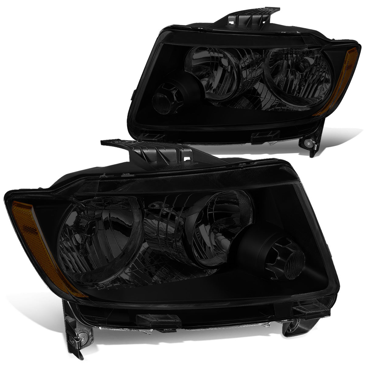 FAROS 11-13 JEEP GRAND CHEROKEE - H11 LOW BEAM / 9005 HIGH BEAM - BLACK HOUSING / AMBER CORNER / SMOKE LENS