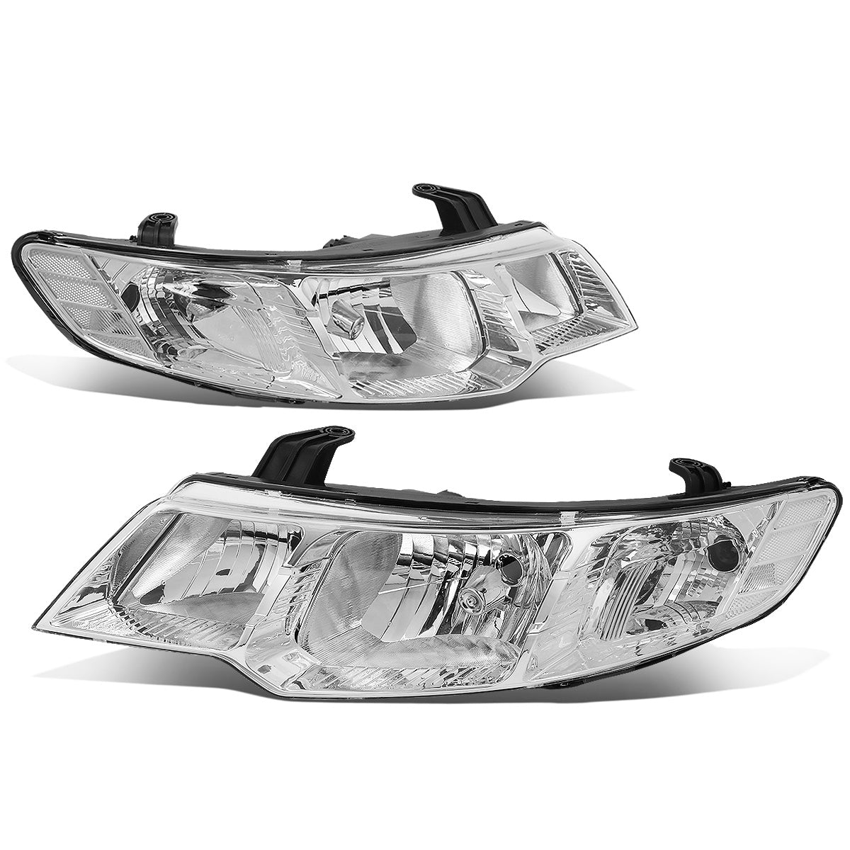 FAROS 10-13 KIA FORTE - H7 LOW BEAM / H1 HIGH BEAM - CHROME HOUSING / CLEAR CORNER