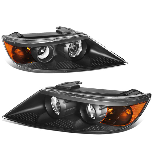 FAROS 11-13 KIA SORENTO - OE STYLE - H11 LOW BEAM / H1 HIGH BEAM / 2357A TURN SIGNAL - BLACK HOUSING / AMBER CORNER