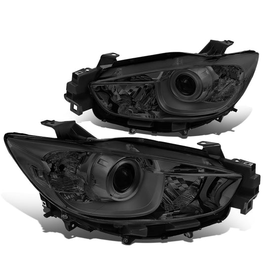 FAROS 13-16 MAZDA CX-5 - FITS MODELS WITH HALOGEN HEADLIGHTS - PROJECTOR LOW BEAM - 9005 HIGH / H11 LOW BEAM - SMOKE HOUSING / CLEAR CORNER