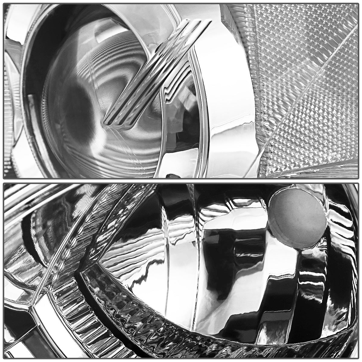 FAROS 04-09 MAZDA 3 SEDAN 4-DOOR - H7 LOW BEAM / 9005 HIGH BEAM - CHROME HOUSING / CLEAR CORNER