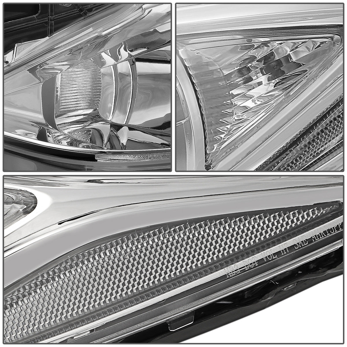 FAROS 14-16 MAZDA 3 4-DOOR - PROJECTOR - H11 LOW BEAM / 9005 HIGH BEAM - CHROME HOUSING / CLEAR CORNER