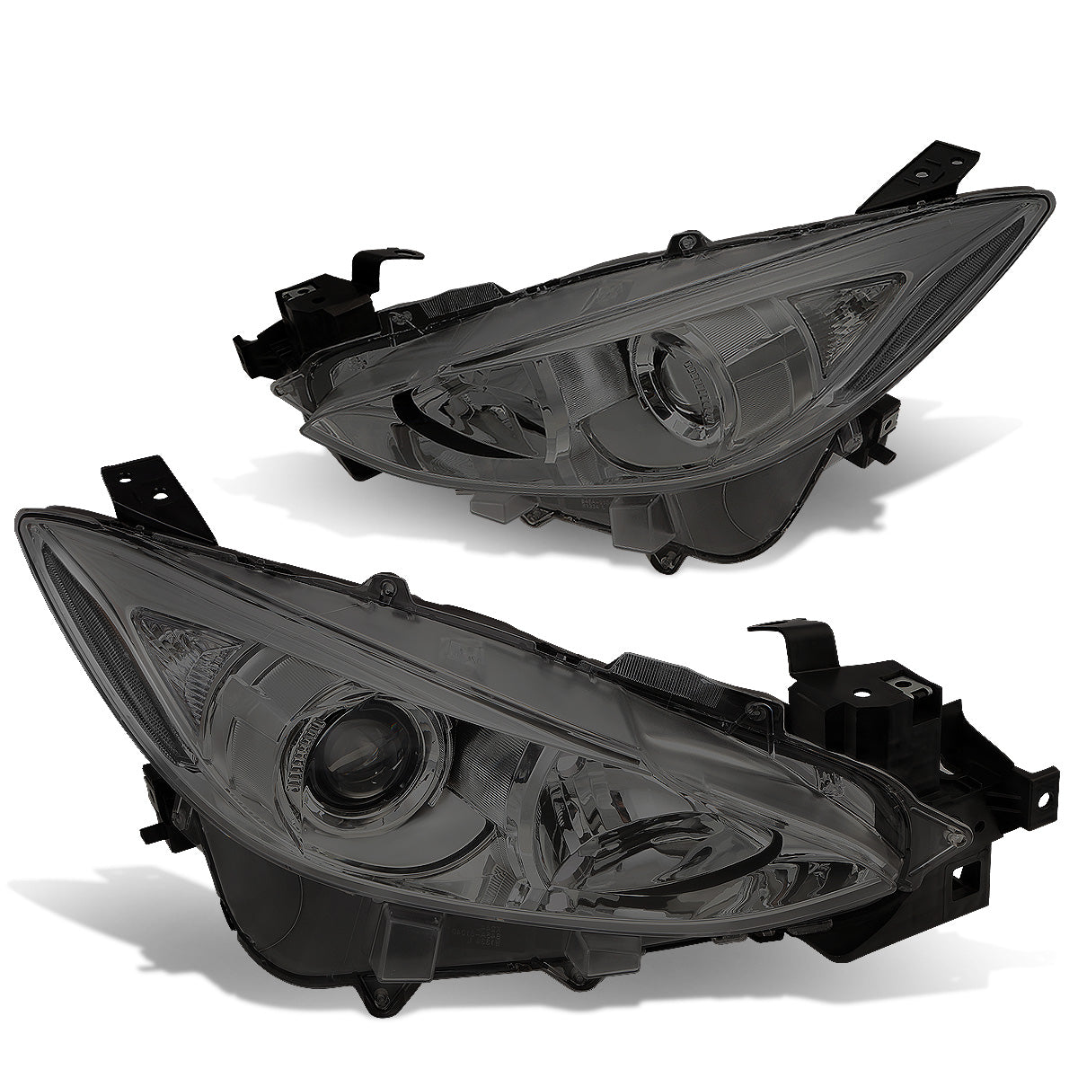 FAROS 14-16 MAZDA 3 4-DOOR - PROJECTOR - H11 LOW BEAM / 9005 HIGH BEAM - SMOKE HOUSING / CLEAR CORNER