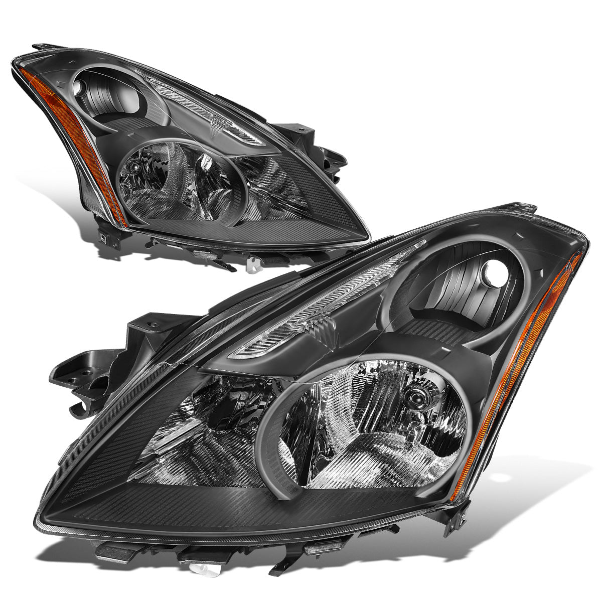 FAROS 10-12 NISSAN ALTIMA SEDAN - FITS MODELS W/ HALOGEN HEADLIGHTS ONLY - H11 LOW / H9 HIGH - BLACK HOUSING / AMBER CORNER