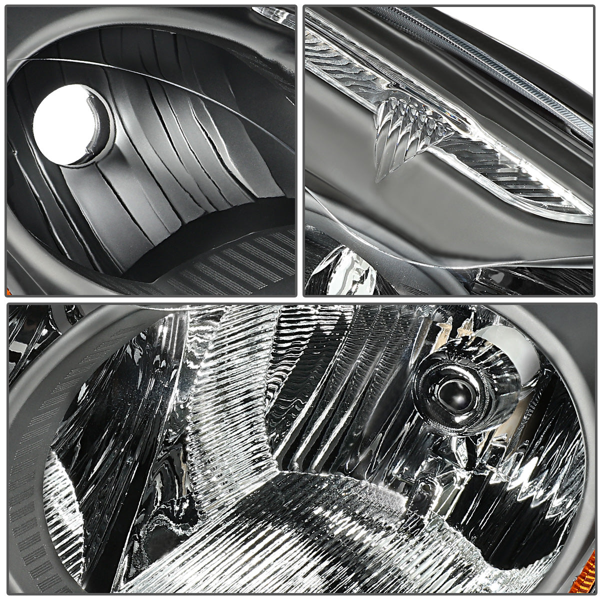 FAROS 10-12 NISSAN ALTIMA SEDAN - FITS MODELS W/ HALOGEN HEADLIGHTS ONLY - H11 LOW / H9 HIGH - BLACK HOUSING / AMBER CORNER