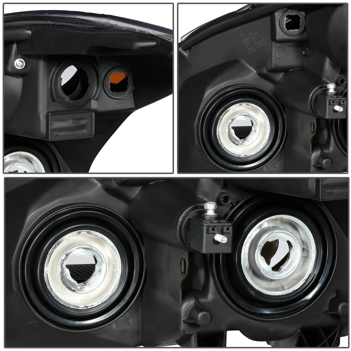 FAROS 10-12 NISSAN ALTIMA SEDAN - FITS MODELS W/ HALOGEN HEADLIGHTS ONLY - H11 LOW / H9 HIGH - BLACK HOUSING / AMBER CORNER