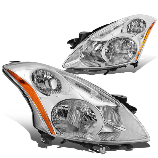 FAROS 10-12 NISSAN ALTIMA SEDAN - FITS MODELS W/ HALOGEN HEADLIGHTS ONLY - H11 LOW / H9 HIGH - CHROME HOUSING / AMBER CORNER