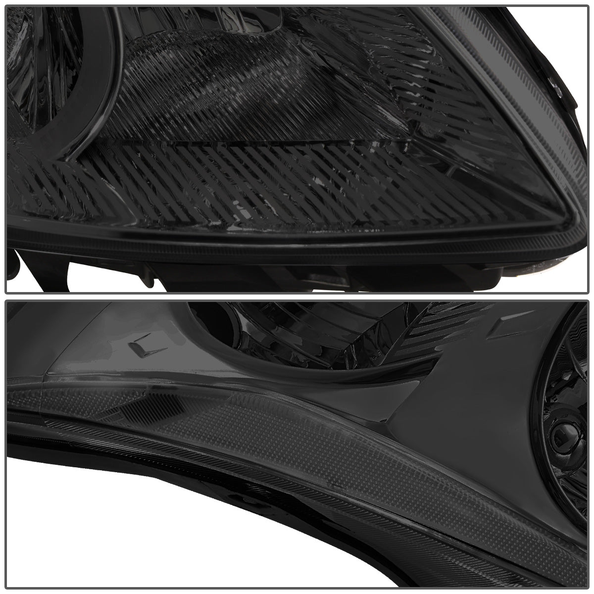 FAROS 10-12 NISSAN ALTIMA SEDAN - FITS MODELS W/ HALOGEN HEADLIGHTS ONLY - H11 LOW / H9 HIGH - SMOKE HOUSING / CLEAR CORNER