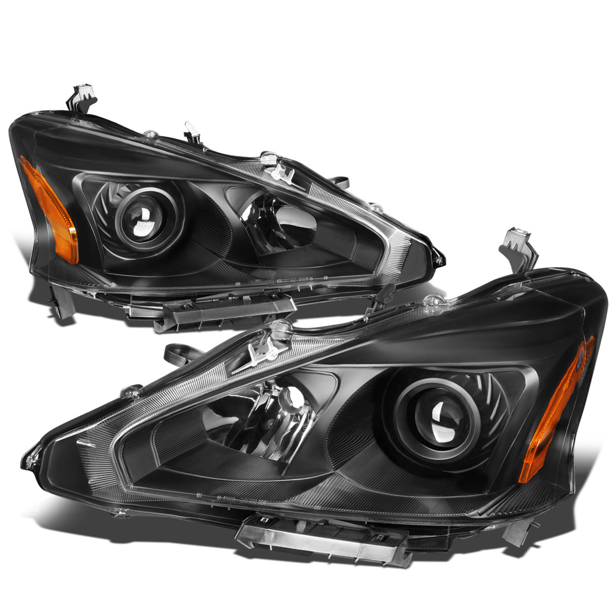 FAROS 13-15 NISSAN ALTIMA - H11 LOW BEAM / H9 HIGH BEAM - BLACK HOUSING / AMBER CORNER